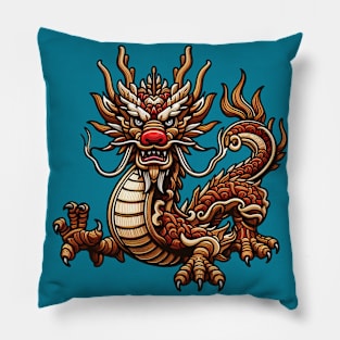 Wood Dragon 09 Pillow