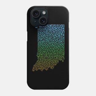 Indiana State Outline Maze & Labyrinth Phone Case