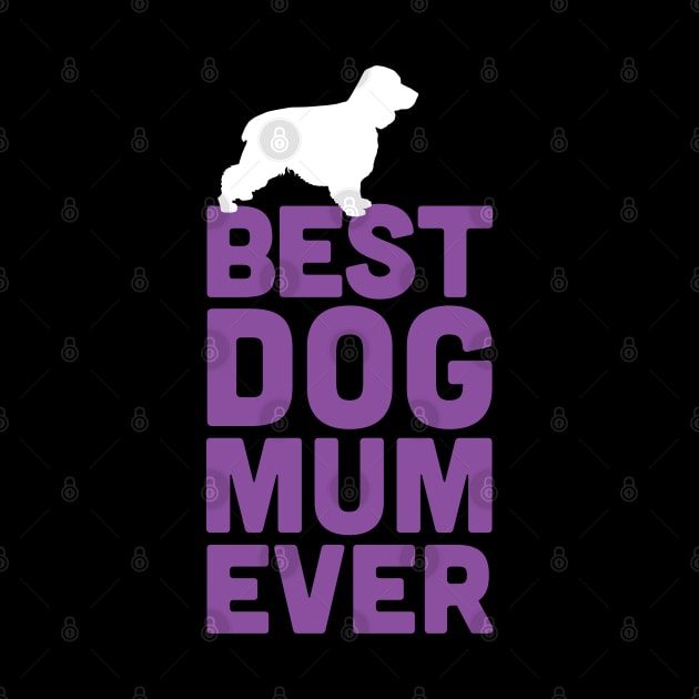 Best Cocker Spaniel Mum Dad Ever - Purple Dog Lover Gift by Elsie Bee Designs