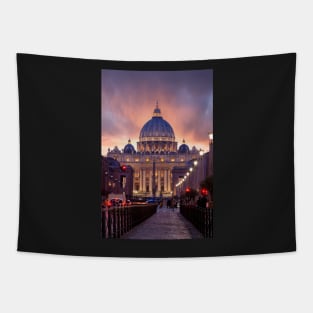 Saint Peter`s Basilica in Vatican City in Rome, Italy Tapestry