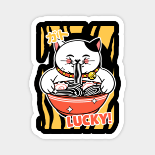 lucky cat ramen Magnet