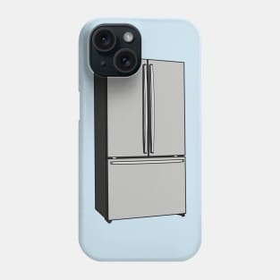 French door refrigerator cartoon illustration Phone Case