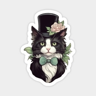 Top Hat Cat Magnet