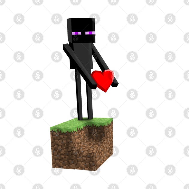 enderman holding a heart by Alex Drawn