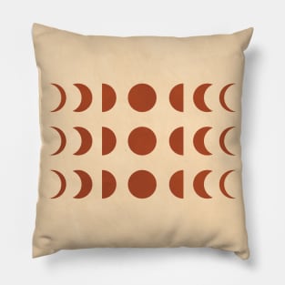 Moon Phase, Minimalist, Modern, Mid Century, Neutral Pillow