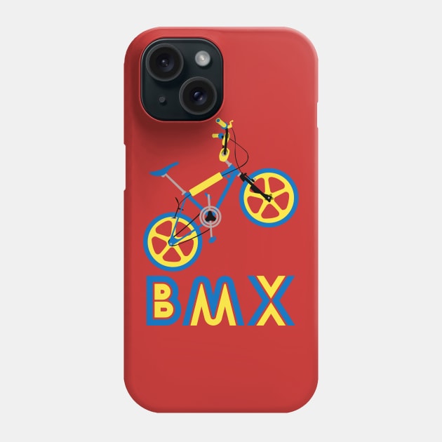 Blue & Yellow BMX Burner Phone Case by Paulychilds