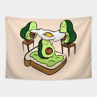 Construction of the avocado toast Tapestry