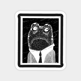 Portrait of a Weeping Toad (white) Magnet