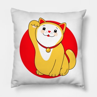Manekineko Lucky Cat - Wealth Pillow