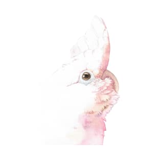 Tanimbar corella goffin&#39;s cockatoo watercolor portrait T-Shirt