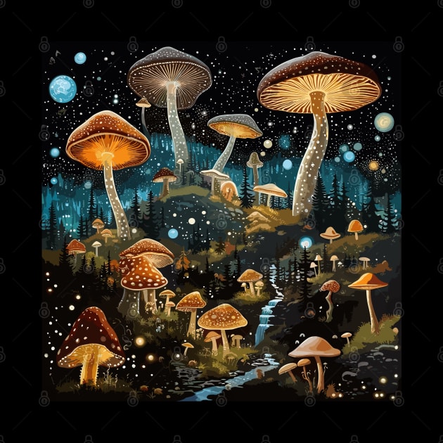 Starry Night Magic Mushroom by MushMagicWear