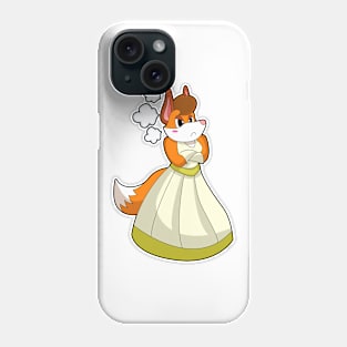 Fox as Bride with Wedding dress Phone Case