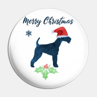 Christmas Airedale Terrier Pin