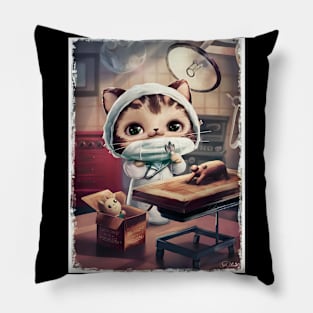 Cute cat surgeon Pillow