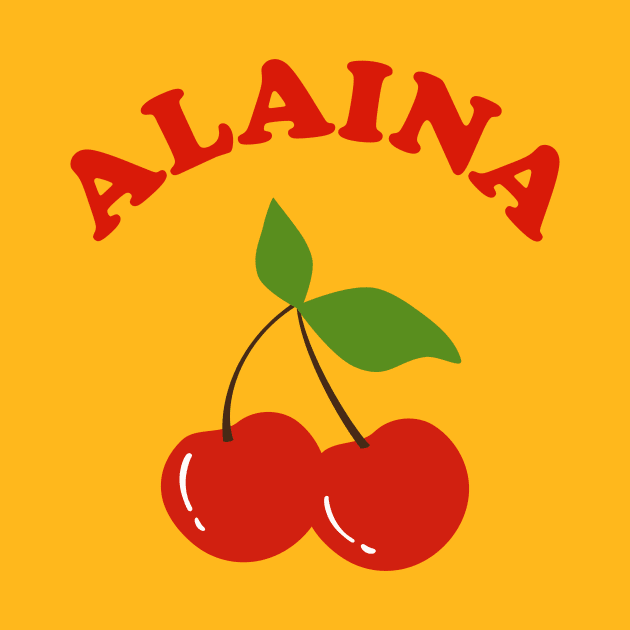 Alaina Name Personalized Vintage Cherry by xsylx