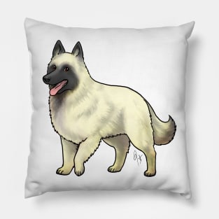 Dog - Belgian Tervuren - Cream and Black Pillow