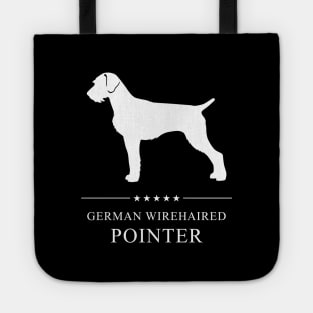 German Wirehaired Pointer Dog White Silhouette Tote