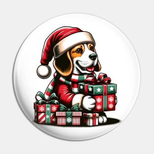 Beagle Dogs Christmas Gifts Pin