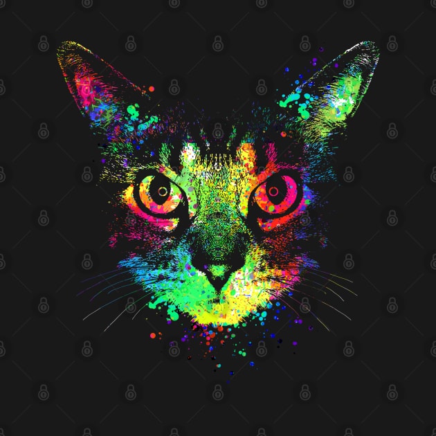 Technicolor Cat by clingcling