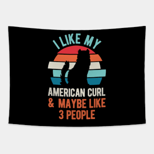 Funny American Curl Cat Tapestry