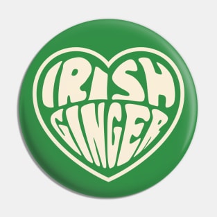 Irish Ginger Irish Redhead Girl Heart St. Patricks Day Pin