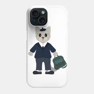 Cat schoolboy Phone Case