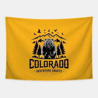 Colorado Adventure Awaits retro vintage Tapestry