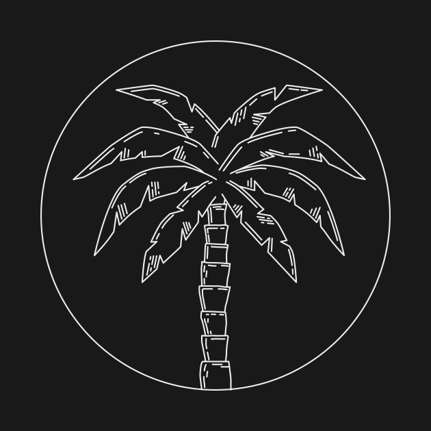 Palm Tree in a circle by JDP Designs