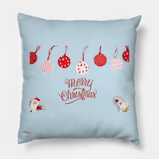 Merry Christmas Greeting Pillow