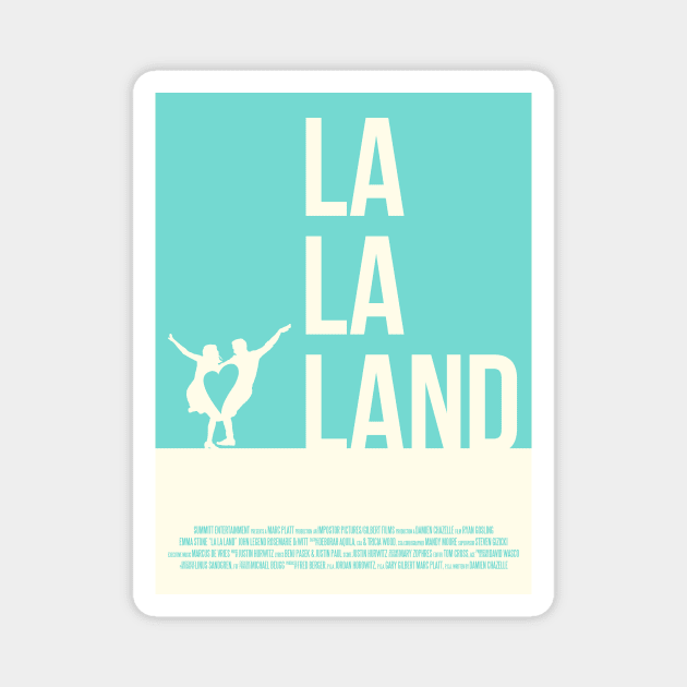 La La Land Movie Poster Magnet by Paskwaleeno