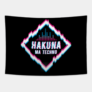 Hakuna Ma Techno Trippy EDM Festival Hardstyle Tapestry