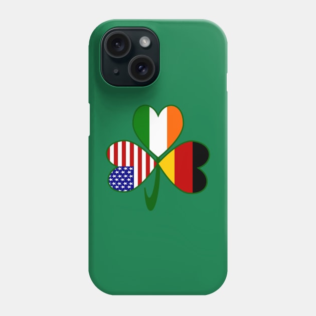 Germany Ireland USA Flags Shamrock Phone Case by AuntieShoe