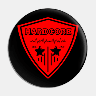 Hardcore logo pick guitar Pin