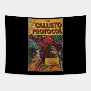 Callisto Protocol vintage comic fan art Tapestry