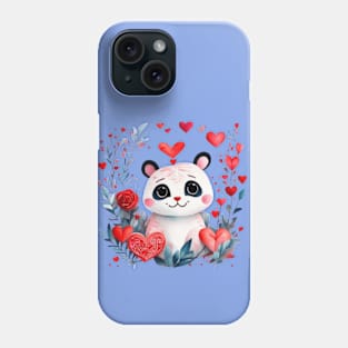 Cute valentines gift ideas, valentines day gift for her, hearts cute animal gift Phone Case