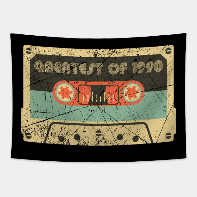 Vintage 1990 Greatest Of 1990 30th birthday Retro Cassette Mixtape 30 yo Tapestry by Your Funny Gifts