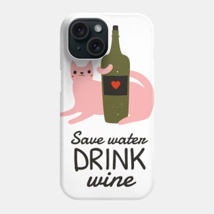 cat & Wine Phone Case