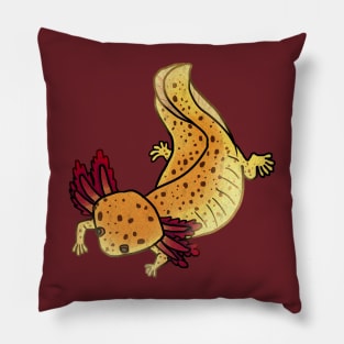 Copper axolotl mud puppy shirt Pillow