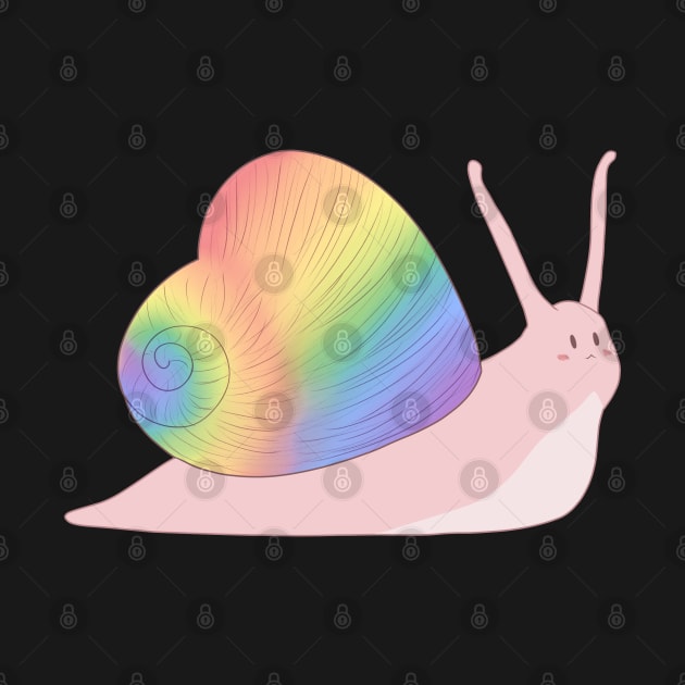 Gay Pride Love Heart Snail by celestialuka