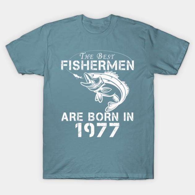 Disover Mens Gift for 44 Year Old: Fishing Fisherman 1977 44th Birthday - Fishing Fisherman 1977 44th Birthday - T-Shirt