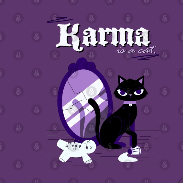 karma is a cat purple by treacherousxhope