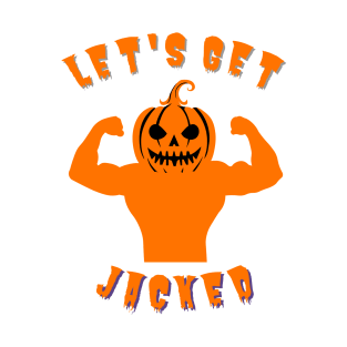 Let’s Get Jacked Gym Weightlifting Halloween Pumpkin T-Shirt