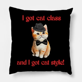 Cat class and style! Pillow