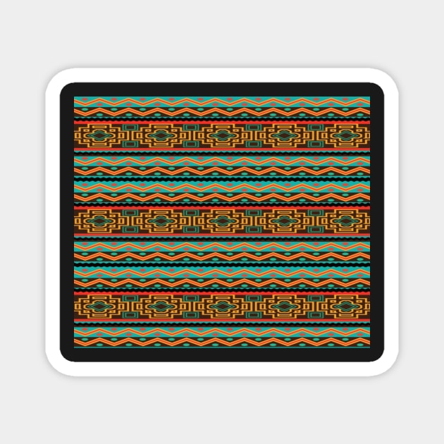 Mexican art pattern Magnet by rc1ark