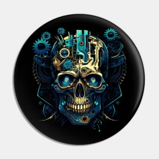 Skull machine Pin