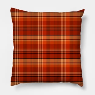 Sunset and Sunrise Aesthetic Iona 2 Hand Drawn Textured Plaid Pattern Pillow