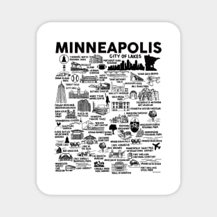 Minneapolis Map Magnet