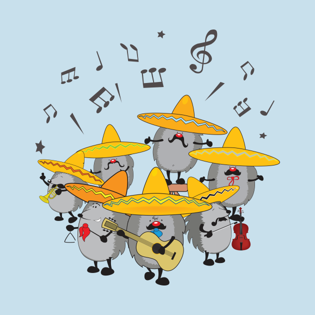 Discover Mariachi hedgehogs - Cartoons - T-Shirt