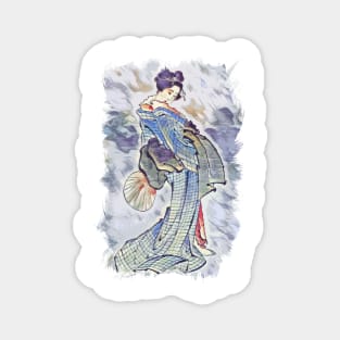 Beautiful Geisha / Vintage japanese art style Magnet