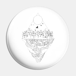 Stylized winter landscape Pin